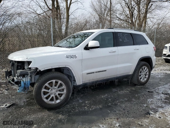 2021 Jeep Grand Cherokee Laredo X with VIN 1C4RJFAG9MC840625, listed as a Copart auction lot 44154315 with 61,424 mi miles and Non Repairable. Bid and sale history available at carsss.com. Image 1.