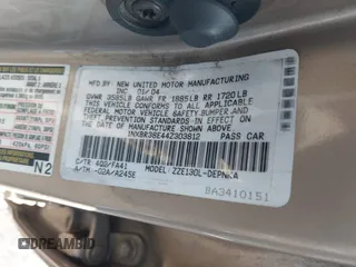 2004 Toyota Corolla CE with VIN 1NXBR38E44Z303812, listed as a IAAI auction lot 41879002 with 299,999 mi miles and . Bid and sale history available at DreamBid. Image 9.