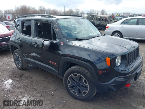 2016 Jeep Renegade Trailhawk with VIN ZACCJBCT2GPC80097, listed as a IAAI auction lot 41912694 with 75,973 mi miles and . Bid and sale history available at carsss.com. Image 1.