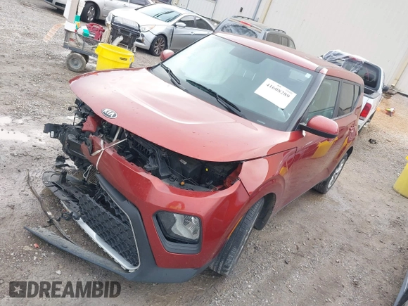 2021 Kia Soul LX with VIN KNDJ23AU5M7741906, listed as a IAAI auction lot 41608289 with 81,551 mi miles. Bid and sale history available at carsss.com. Image 2.