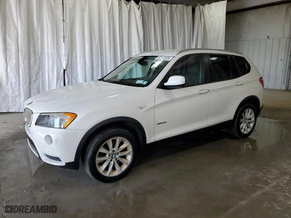 2013 BMW X3 xDrive28i with VIN 5UXWX9C56D0A20066, listed as a Copart auction lot 52137525 with 133,906 mi miles and Salvage Title. Bid and sale history available at carsss.com. Image 1.