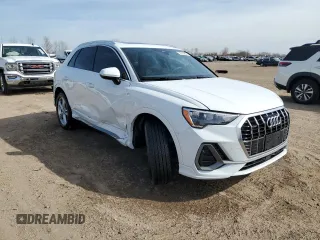2021 Audi Q3 S line Premium with VIN WA1DECF32M1040693, listed as a Copart auction lot 53124635 with 11,191 mi miles and Salvage Title. Bid and sale history available at DreamBid. Image 4.