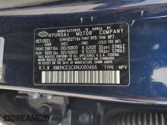 2022 Genesis GV80 with VIN KMUHCESCXNU080466, listed as a Copart auction lot 88743205 with 55,521 mi miles and Non repairable. Bid and sale history available at DreamBid. Image 15.