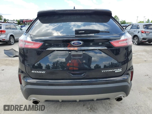 2020 Ford Edge Titanium with VIN 2FMPK3K99LBB21615, listed as a Copart auction lot 61408575 with 28,507 mi miles and Salvage title. Bid and sale history available at DreamBid. Image 6.