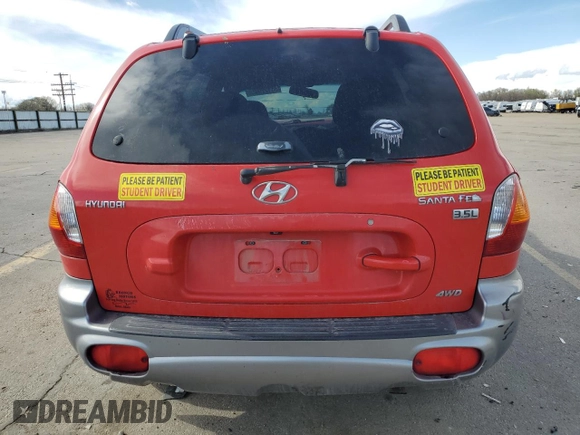2003 Hyundai Santa Fe LX with VIN KM8SC73E93U489541, listed as a Copart auction lot 51122045 with 164,814 mi miles and Salvage Title. Bid and sale history available at carsss.com. Image 6.