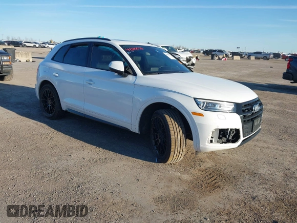 2020 Audi Q5 Premium with VIN WA1ANAFY0L2108873, listed as a IAAI auction lot 41310070 with 61,868 mi miles. Bid and sale history available at carsss.com. Image 1.