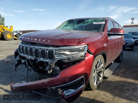 2022 Jeep Wagoneer Series III with VIN 1C4SJVDT0NS116320, listed as a Copart auction lot 58300315 with 108,714 mi miles and Salvage title. Bid and sale history available at DreamBid. Image 1.