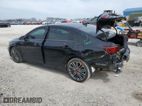 2022 Kia Forte GT with VIN 3KPF44AC0NE456173, listed as a Copart auction lot 48907565 with 36,508 mi miles and Salvage Title. Bid and sale history available at carsss.com. Image 2.
