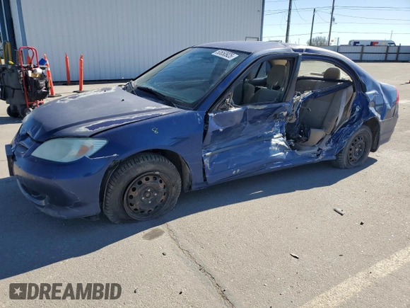 2004 Honda Civic VP with VIN 2HGES163X4H580884, listed as a Copart auction lot 50650925 with 211,497 mi miles and Salvage Title. Bid and sale history available at carsss.com. Image 1.