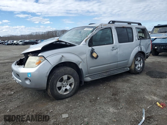 2008 Nissan Pathfinder SE with VIN 5N1AR18B38C658035, listed as a Copart auction lot 48280825 with Not provided miles and Clean title. Bid and sale history available at DreamBid. Image 1.