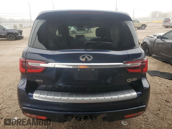 2024 Infiniti QX80 LUXE with VIN JN8AZ2AE0R9329875, listed as a Copart auction lot 46489615 with 28,834 mi miles and Non Repairable. Bid and sale history available at carsss.com. Image 6.