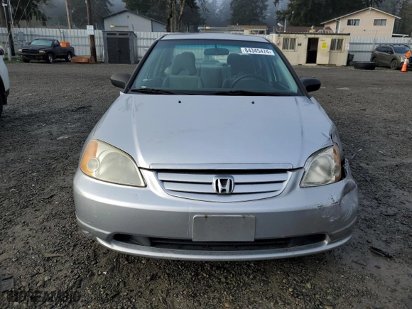 2003 Honda Civic DX with VIN 2HGES16193H623639, listed as a Copart auction lot 84345474 with 110,909 mi miles and Clean Title. Bid and sale history available at carsss.com. Image 5.