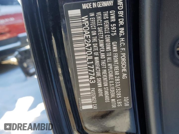 2018 Porsche Panamera 4 E-Hybrid z VIN WP0AE2A70JL177743, wystawiony jako Copart lot #88888935 z przebiegiem 51 477 mil mil oraz Szkoda całkowita • Salvage title. Historia ofert i sprzedaży dostępna na DreamBid. Obrazek 13.