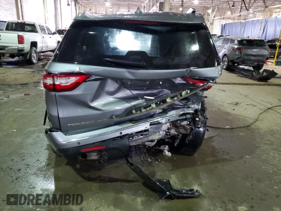 2021 Chevrolet Traverse Premier z VIN 1GNEVKKW9MJ174323, wystawiony jako Copart lot #45936545 z przebiegiem 54 049 mil mil oraz Nie do naprawy • Non repairable. Historia ofert i sprzedaży dostępna na DreamBid. Obrazek 6.