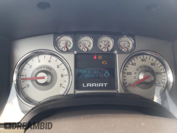 2009 Ford F-150 XL with VIN 1FTPW14V09FB25728, listed as a Copart auction lot 61993255 with 342,183 mi miles and Salvage title. Bid and sale history available at DreamBid. Image 9.