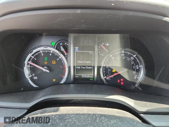 2020 Toyota 4Runner SR5 with VIN JTEBU5JR1L5810893, listed as a Copart auction lot 61157285 with 35,426 mi miles and Salvage title. Bid and sale history available at DreamBid. Image 9.