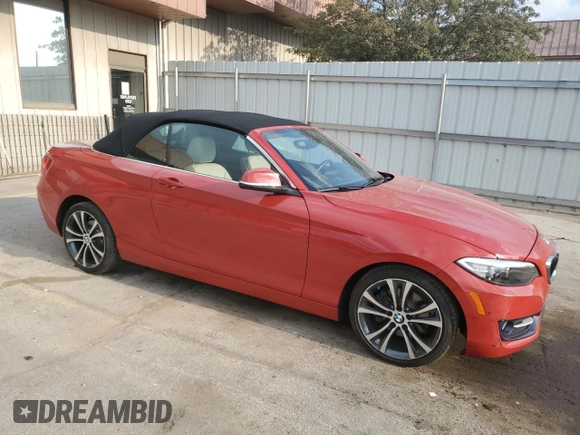 2017 BMW 2 Series 230i with VIN WBA2K9C30HV647412, listed as a Copart auction lot 70314504 with 49,695 mi miles and Salvage title. Bid and sale history available at DreamBid. Image 4.