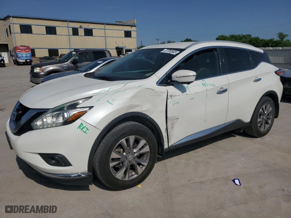 2015 Nissan Murano SL with VIN 5N1AZ2MG6FN213846, listed as a Copart auction lot 52785565 with 159,689 mi miles and Salvage Title. Bid and sale history available at carsss.com. Image 1.