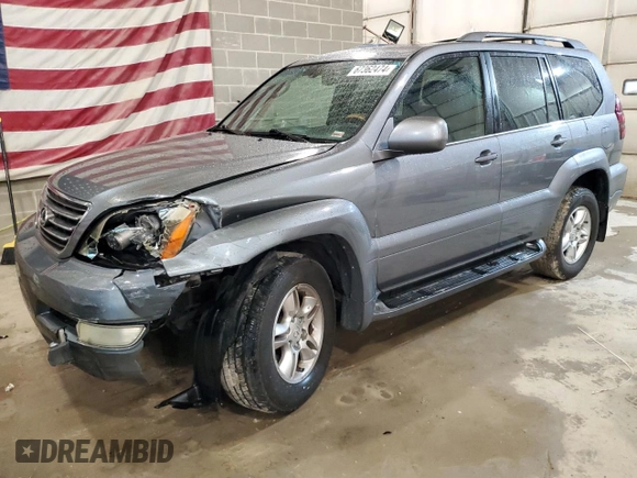 2007 Lexus GX 470 with VIN JTJBT20X870139695, listed as a Copart auction lot 67362474 with 222,269 mi miles and Salvage Title. Bid and sale history available at carsss.com. Image 1.