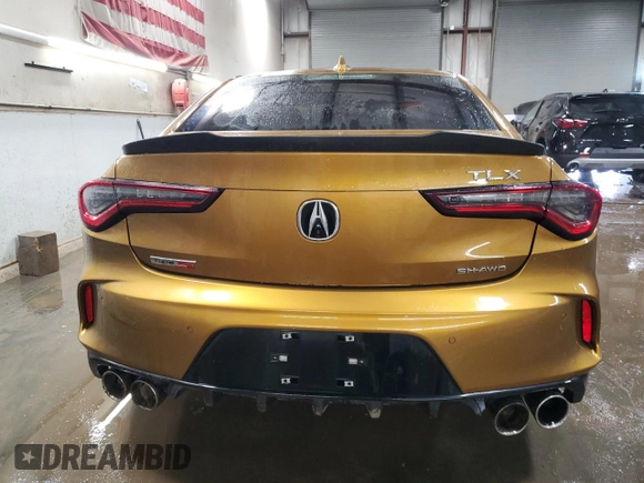 2021 Acura TLX Type S with VIN 19UUB7F09MA000219, listed as a Copart auction lot 50075445 with 35,341 mi miles and Salvage Title. Bid and sale history available at carsss.com. Image 6.