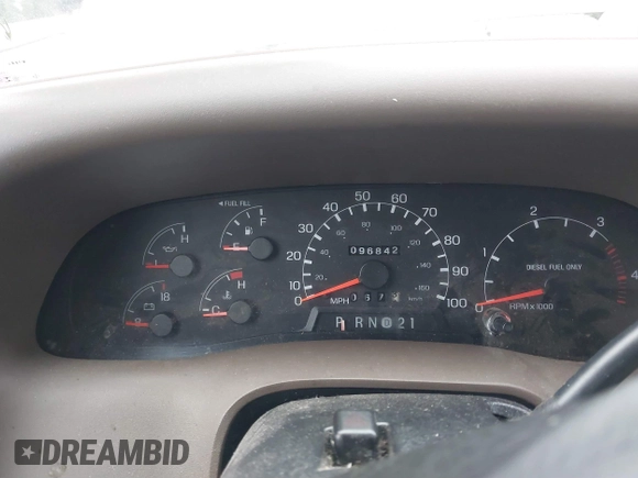 1999 Ford F-350 XL with VIN 1FTSW31F4XEC57817, listed as a IAAI auction lot 41272762 with 96,842 mi miles and . Bid and sale history available at DreamBid. Image 7.