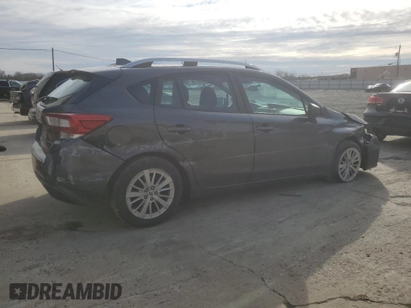 2018 Subaru Impreza Premium z VIN 4S3GTAB6XJ3744007, wystawiony jako Copart lot #52596475 z przebiegiem 82 559 mil mil oraz Szkoda całkowita • Salvage title. Historia ofert i sprzedaży dostępna na DreamBid. Obrazek 3.