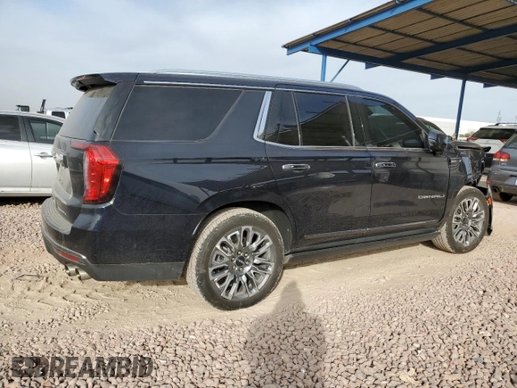 2023 GMC Yukon Denali Ultimate with VIN 1GKS2EKL7PR381606, listed as a Copart auction lot 43817325 with 27,272 mi miles and Salvage Title. Bid and sale history available at carsss.com. Image 3.