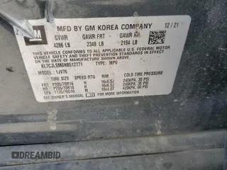 2022 Chevrolet Trax LT with VIN KL7CJLSM6NB512771, listed as a Copart auction lot 61241545 with 54,709 mi miles and Salvage title. Bid and sale history available at DreamBid. Image 14.