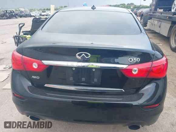 2015 Infiniti Q50 Premium with VIN JN1BV7AR6FM420057, listed as a IAAI auction lot 42045172 with 119,443 mi miles. Bid and sale history available at carsss.com. Image 15.