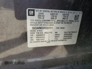 2015 Chevrolet Silverado 1500 LT with VIN 3GCUKREC9FG361511, listed as a Copart auction lot 53108195 with 139,157 mi miles and Salvage Title. Bid and sale history available at DreamBid. Image 12.