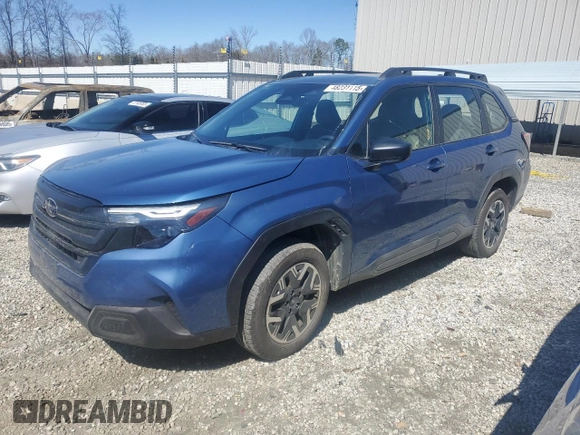2025 Subaru Forester z VIN JF2SLDAC5SH405874, wystawiony jako Copart lot #52766555 z przebiegiem Nie podano mil oraz Szkoda całkowita • Salvage title. Historia ofert i sprzedaży dostępna na DreamBid. Obrazek 1.