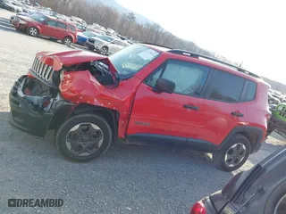 2018 Jeep Renegade Sport with VIN ZACCJBAB4JPJ63846, listed as a IAAI auction lot 41779614 with 66,725 mi miles. Bid and sale history available at carsss.com. Image 15.
