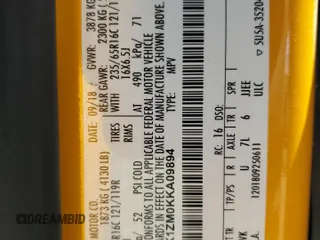 2019 Ford Transit Passenger XL z VIN 1FMZK1ZM0KKA09894, wystawiony jako Copart lot #61650455 z przebiegiem 100 779 mil mil oraz Szkoda całkowita • Salvage title. Historia ofert i sprzedaży dostępna na DreamBid. Obrazek 14.