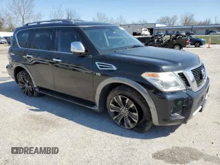 2017 Nissan Armada Platinum with VIN JN8AY2NE3H9706565, listed as a Copart auction lot 52124855 with 126,592 mi miles and Clean Title. Bid and sale history available at carsss.com. Image 4.