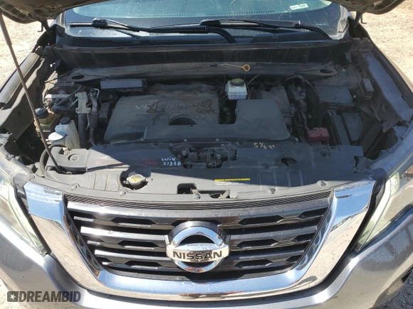 2017 Nissan Pathfinder SV with VIN 5N1DR2MN0HC617316, listed as a Copart auction lot 52251075 with 183,733 mi miles and Salvage Title. Bid and sale history available at carsss.com. Image 12.