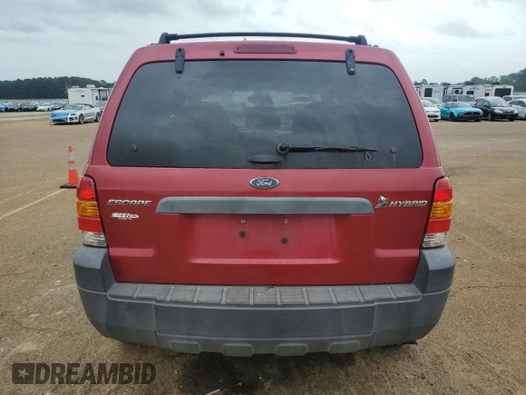 2006 Ford Escape Hybrid with VIN 1FMCU96H46KA20411, listed as a Copart auction lot 51692785 with 208,960 mi miles and Clean Title. Bid and sale history available at carsss.com. Image 6.