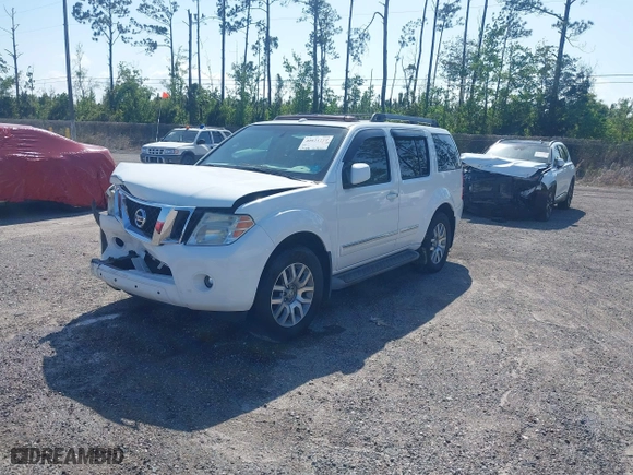2012 Nissan Pathfinder SV with VIN 5N1AR1NN1CC616194, listed as a IAAI auction lot 40821219 with 104,698 mi miles. Bid and sale history available at carsss.com. Image 2.