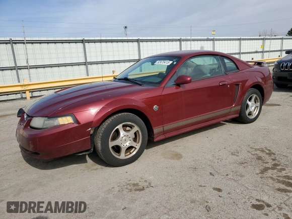 2004 Ford Mustang Standard with VIN 1FAFP406X4F148246, listed as a Copart auction lot 52475415 with 155,429 mi miles and Salvage Title. Bid and sale history available at carsss.com. Image 1.