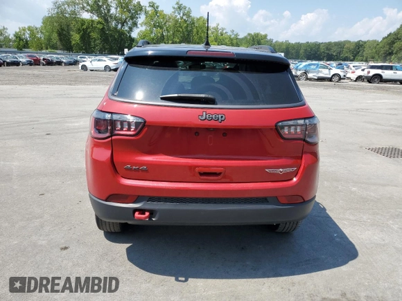 2020 Jeep Compass Trailhawk z VIN 3C4NJDDB5LT238584, wystawiony jako Copart lot #65119345 z przebiegiem 37 854 mil mil oraz Szkoda całkowita • Salvage title. Historia ofert i sprzedaży dostępna na DreamBid. Obrazek 6.