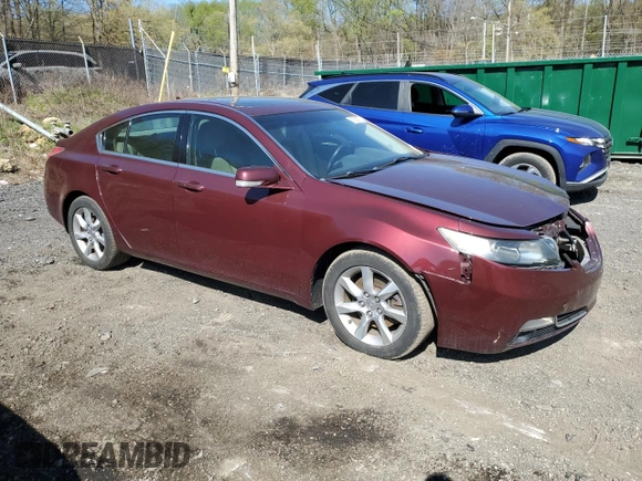 2012 Acura TL Tech Auto with VIN 19UUA8F50CA022807, listed as a Copart auction lot 51890945 with 186,107 mi miles and Salvage Title. Bid and sale history available at carsss.com. Image 4.