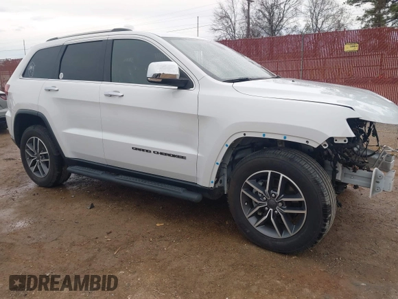 2020 Jeep Grand Cherokee Limited with VIN 1C4RJEBG1LC376396, listed as a IAAI auction lot 41358182 with 62,285 mi miles. Bid and sale history available at carsss.com. Image 1.