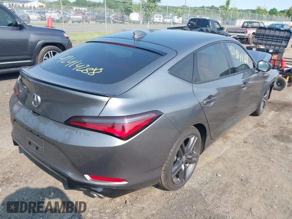 2023 Acura Integra w/A-Spec Package with VIN 19UDE4H39PA025767, listed as a IAAI auction lot 42414288 with 24,125 mi miles and . Bid and sale history available at DreamBid. Image 4.