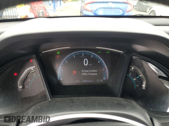 2020 Honda Civic LX z VIN 2HGFC2F65LH522536, wystawiony jako Copart lot #57254255 z przebiegiem 65 014 mil mil oraz Szkoda całkowita • Salvage title. Historia ofert i sprzedaży dostępna na DreamBid. Obrazek 9.