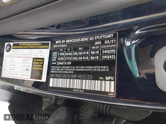 2021 Mercedes-Benz GLC 300 z VIN W1N0G8EB4MF953133, wystawiony jako IAAI lot #42031927 z przebiegiem 36 446 mil mil oraz . Historia ofert i sprzedaży dostępna na DreamBid. Obrazek 9.