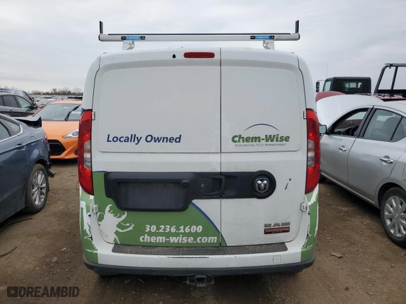 2022 Ram ProMaster City Cargo Van Tradesman with VIN ZFBHRFAB7N6W18662, listed as a Copart auction lot 50071755 with 60,015 mi miles and Salvage Title. Bid and sale history available at carsss.com. Image 6.