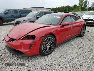 2022 Porsche Taycan 4S with VIN WP0AB2Y1XNSA45727, listed as a Copart auction lot 58845974 with 13,390 mi miles and Salvage Title. Bid and sale history available at DreamBid. Image 1.