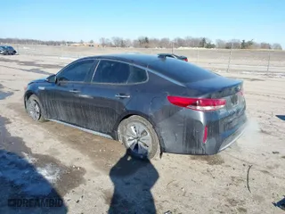2017 Kia Optima Hybrid with VIN KNAGT4LE0H5010561, listed as a IAAI auction lot 41623263 with 80,442 mi miles. Bid and sale history available at carsss.com. Image 3.