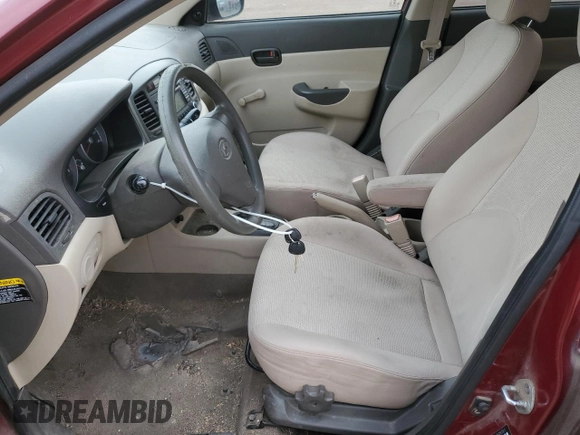 2010 Hyundai Accent GLS with VIN KMHCN4AC6AU526721, listed as a Copart auction lot 44335745 with 134,353 mi miles and Clean Title. Bid and sale history available at carsss.com. Image 7.