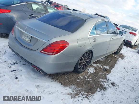 2015 Mercedes-Benz S-Class S 550 with VIN WDDUG8CB5FA108907, listed as a IAAI auction lot 41401448 with 96,035 mi miles. Bid and sale history available at carsss.com. Image 4.