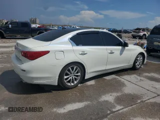 2014 Infiniti Q50 with VIN JN1BV7AP9EM683494, listed as a Copart auction lot 61565545 with Not provided miles and Salvage title. Bid and sale history available at DreamBid. Image 3.